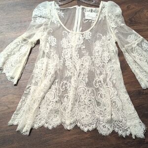 Pencey Cream Lace Blouse